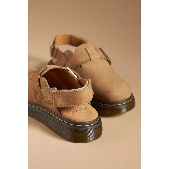 Dr. Martens Jorge II Slingback Mules Suede Leather Clog Sandals Tan Size 8 ~ NEW - Picture 3 of 13